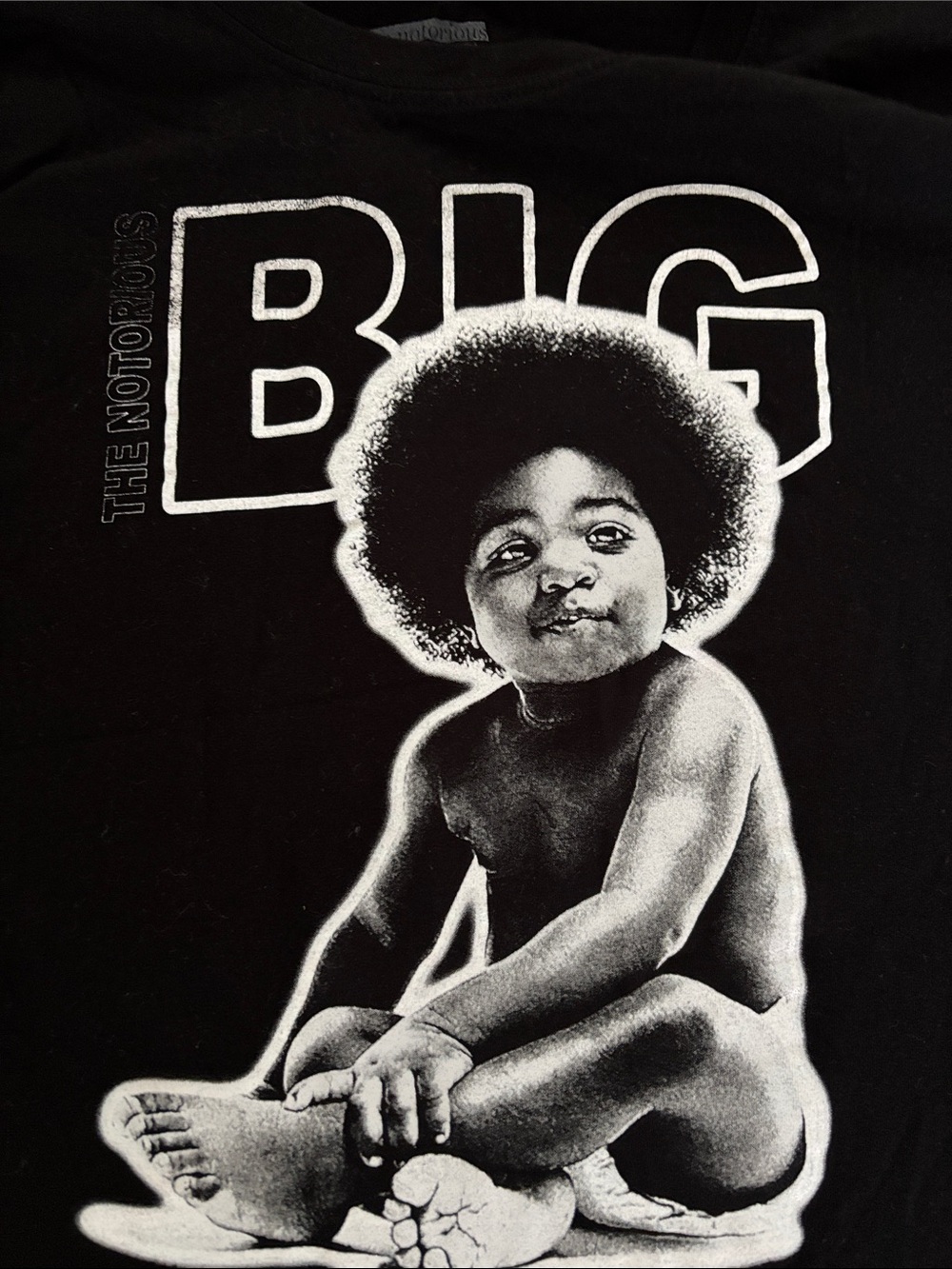 The Notorious B.I.G. Baby Logo Black Graphic Tee 2XL - Picture 3 of 6